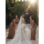 Mermaid Wedding Dresses Long Sleeves Lace Ruffles Luxury Bridal Gown Ivory robe de mariée Formal Wedding Dress Customized