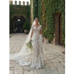 Mermaid Wedding Dresses Long Sleeves Lace Ruffles Luxury Bridal Gown Ivory robe de mariée Formal Wedding Dress Customized